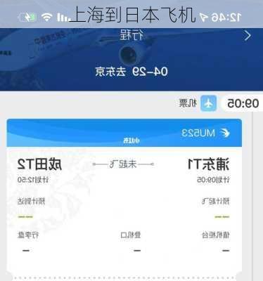 上海到日本飞机
