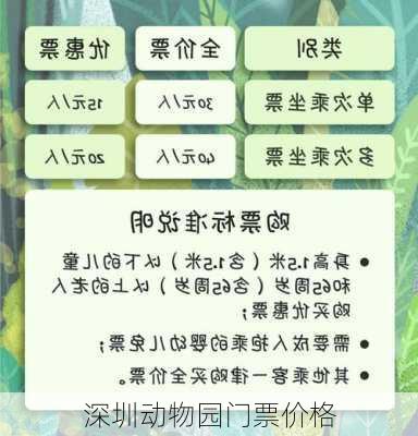 深圳动物园门票价格