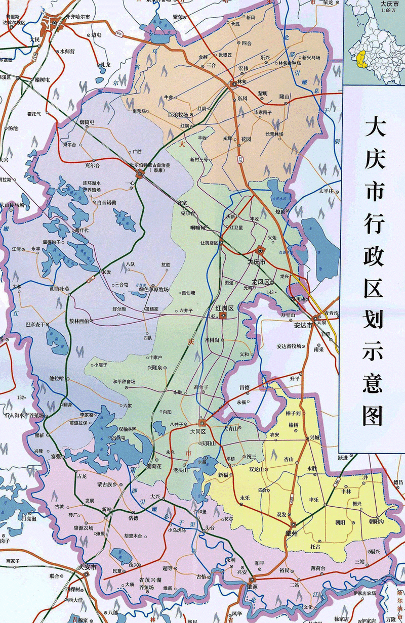 大庆地图