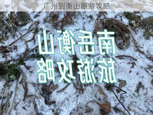 广州到衡山旅游攻略