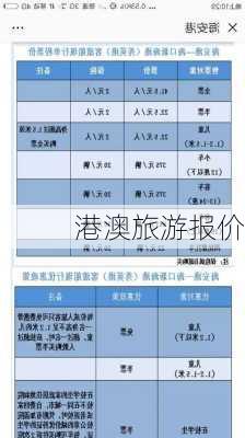 港澳旅游报价