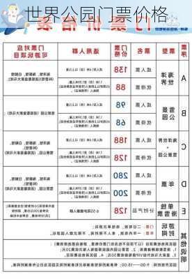 世界公园门票价格