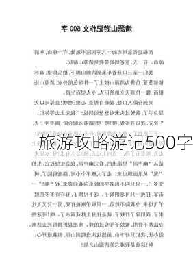 旅游攻略游记500字