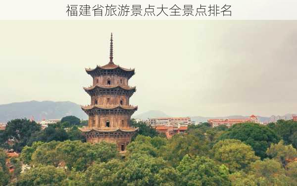 福建省旅游景点大全景点排名