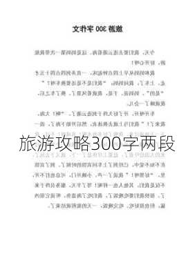 旅游攻略300字两段