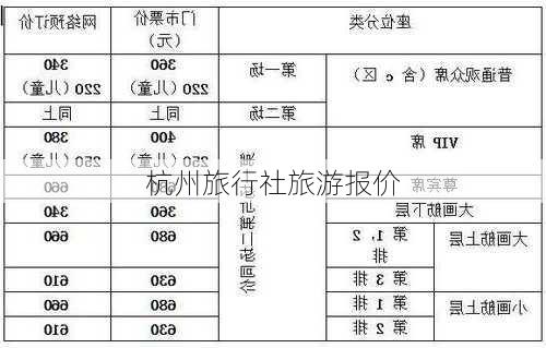 杭州旅行社旅游报价