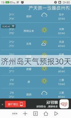 济州岛天气预报30天