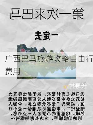 广西巴马旅游攻略自由行费用