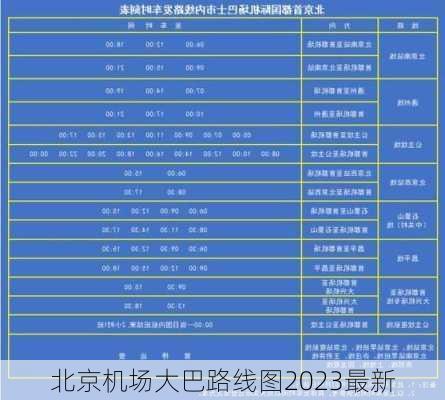 北京机场大巴路线图2023最新