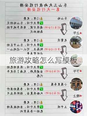 旅游攻略怎么写模板