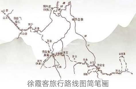 徐霞客旅行路线图简笔画