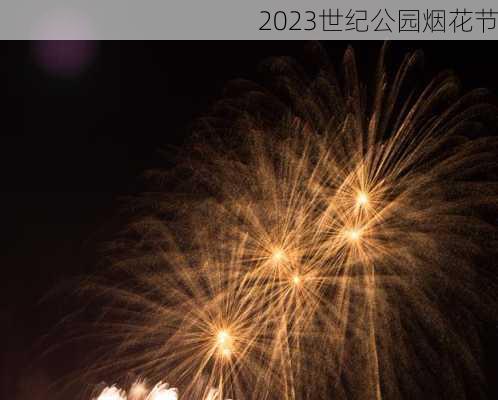 2023世纪公园烟花节