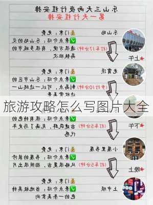 旅游攻略怎么写图片大全