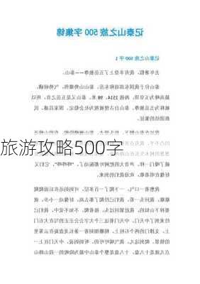 旅游攻略500字