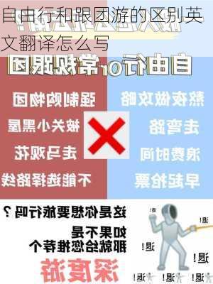 自由行和跟团游的区别英文翻译怎么写