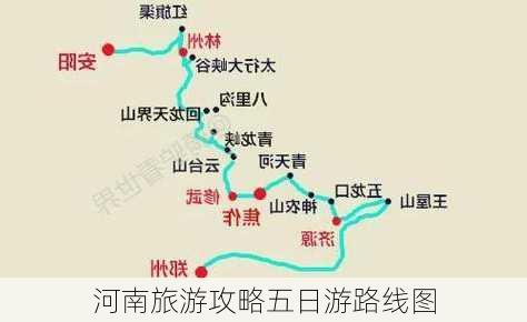 河南旅游攻略五日游路线图