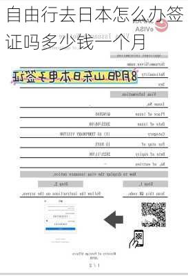 自由行去日本怎么办签证吗多少钱一个月