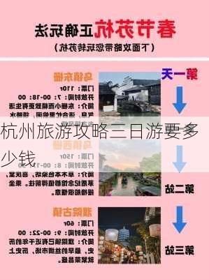 杭州旅游攻略三日游要多少钱