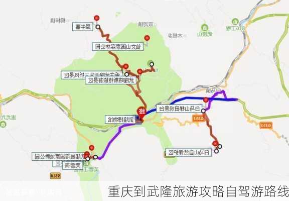 重庆到武隆旅游攻略自驾游路线