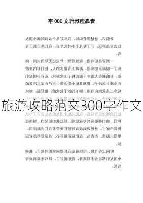 旅游攻略范文300字作文