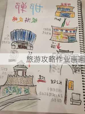 旅游攻略作业画画