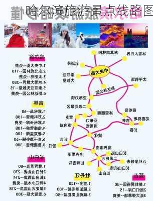 哈尔滨旅游景点线路图