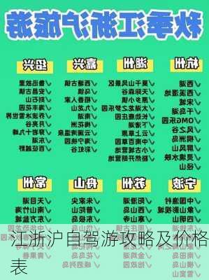 江浙沪自驾游攻略及价格表