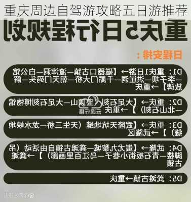 重庆周边自驾游攻略五日游推荐