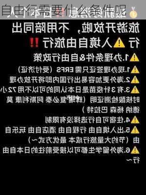 自由行需要什么条件呢