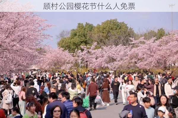 顾村公园樱花节什么人免票