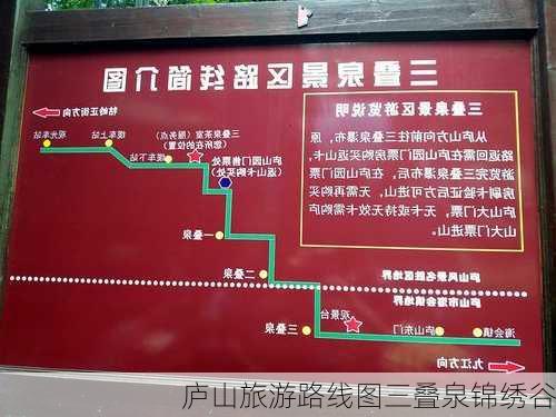 庐山旅游路线图三叠泉锦绣谷